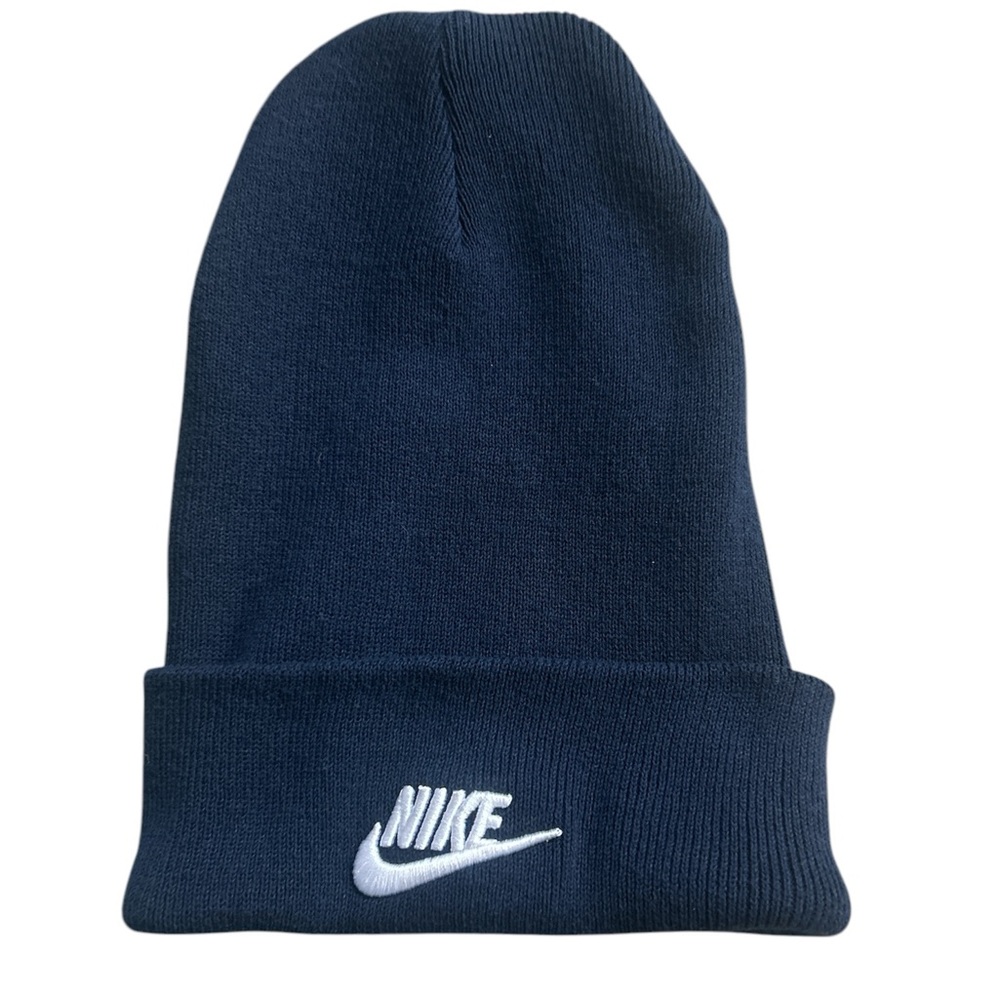 Nike Unisex Dark Navy Blue Knit Beanie Casual Simple One Size Fits Most Size OS